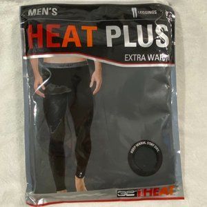32 Degrees Men's Heat Plus (Thermal) Large Layer Leggings - Coal (NWT)